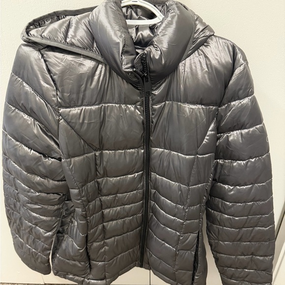 Silver Puffer Jacket - Picture 1 of 3